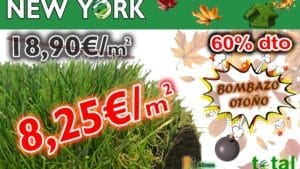 BOMBAZO OTOÑO🍂🍁!!! Césped artificial 45mm - New York -SOLO rollos de 2x5m - Transporte incluido