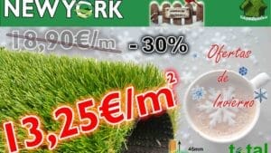 OFERTA DE INVIERNO❄️💙 ! Césped artificial 45mm - New York -SOLO  rollos de  2x5m - Transporte incluido
