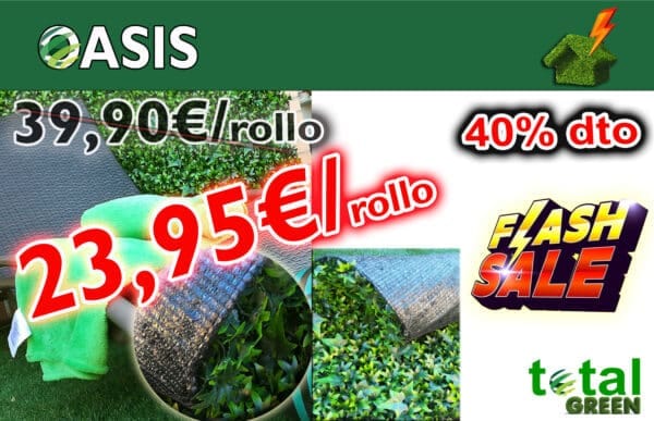 OFERTA FLASHARDIN VERTICAL/SETO ARTIFICIAL OASIS 1m x 1m