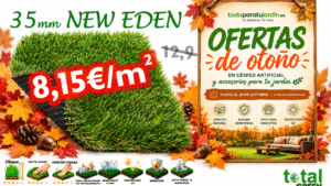 Césped Artificial 35mm New Eden | Todoparatujardin.es