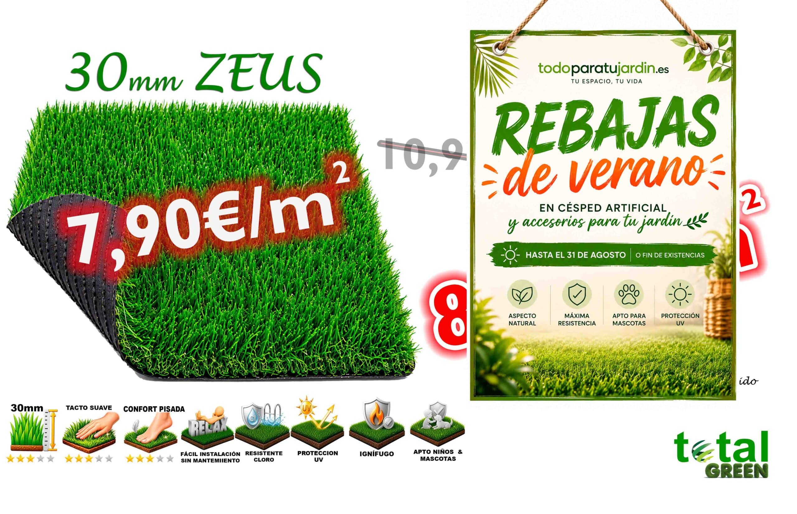 Césped Artificial Zeus 30mm | Todoparatujardin.es 16 zeus 30mm rebajas scaled