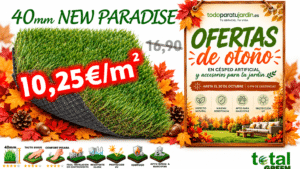 Césped Artificial 40mm New Paradise | Todoparatujardin.es