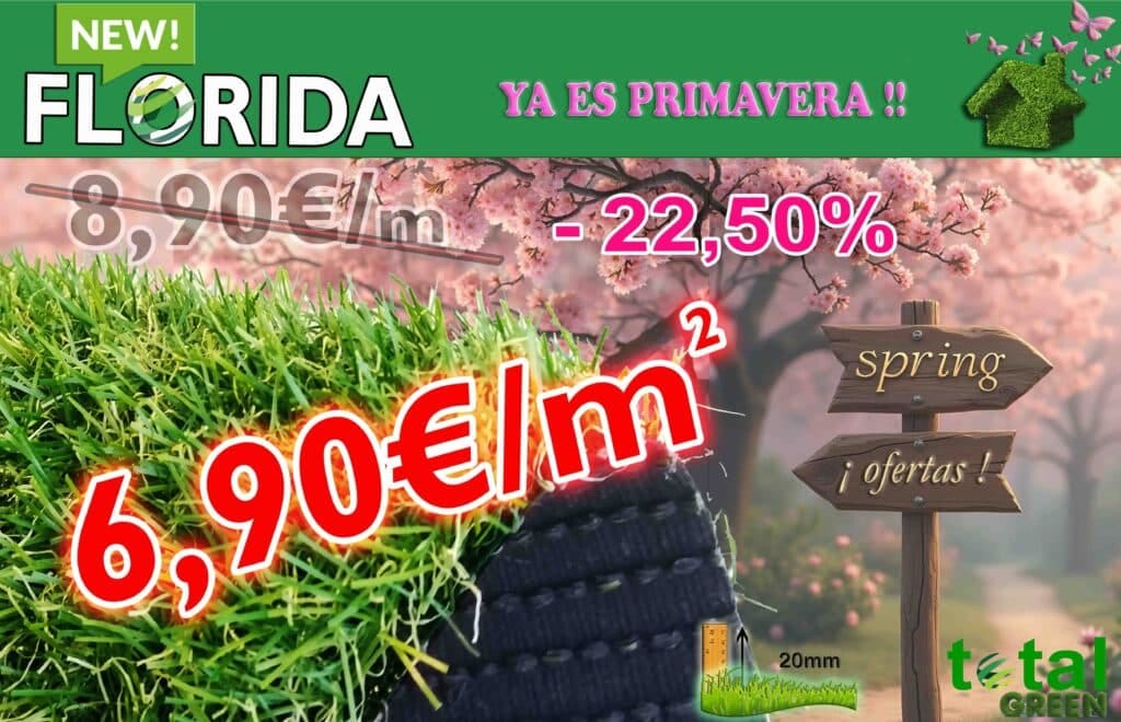 YA ES PRIMAVERA🌷🩷 Césped Artificial 20mm -  NEW FLORIDA  -Transporte Incluido