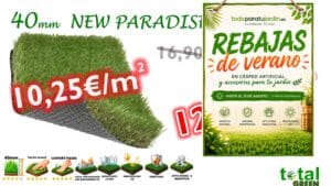 Césped Artificial 40mm New Paradise | Todoparatujardin.es