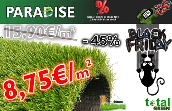 BLACK FRIDAY ! OFERTA CESPED 40MM PARADISE !!