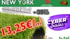 CYBER WEEK💜✔️!!! Césped artificial 45mm - New York -SOLO rollos de 2x5m - Transporte incluido