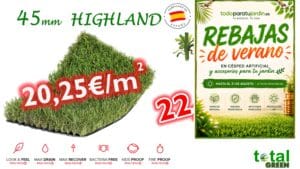 Césped Artificial Nacional 45mm Elegancia y Realismo  – Transporte Incluido
