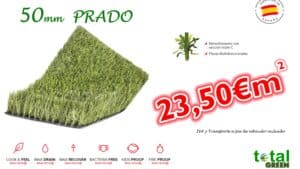Césped Artificial Nacional 50mm Comodidad Económica   – Transporte Incluido