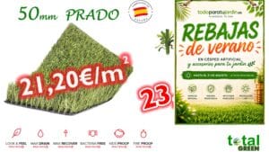 Césped Artificial Nacional 50mm Comodidad Económica   – Transporte Incluido